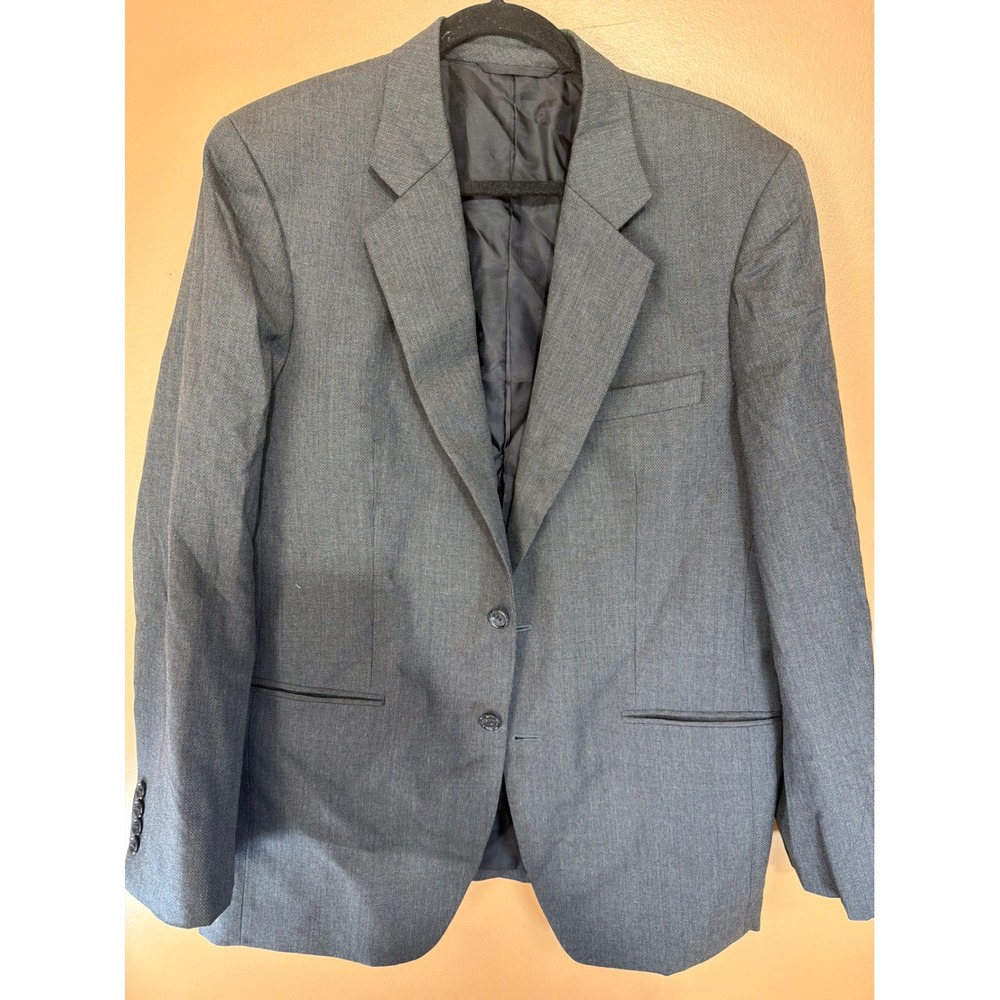 World Group Company Limited Mens Gray Textured Two Button Blazer Sport Coat